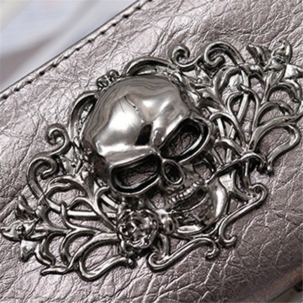 Silvery Skull Wallet