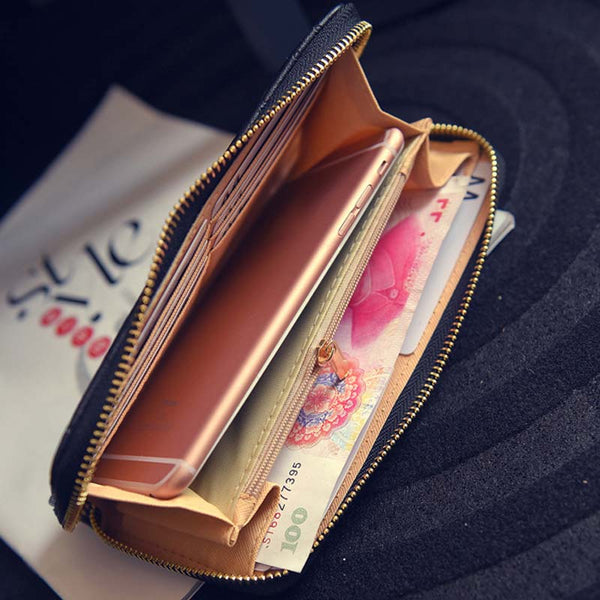 Leather Tassel Wave Wallet