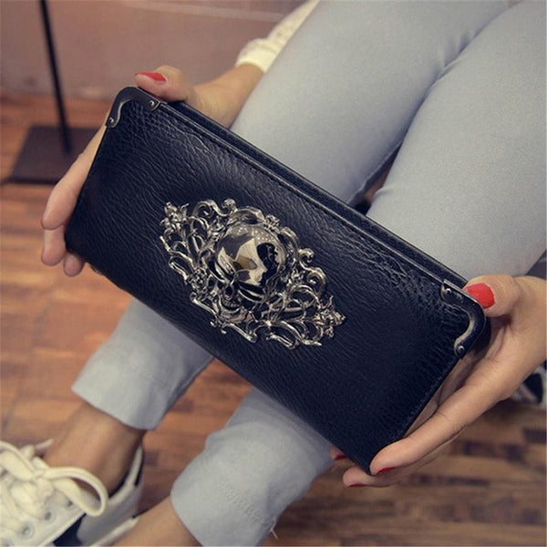 Silvery Skull Wallet