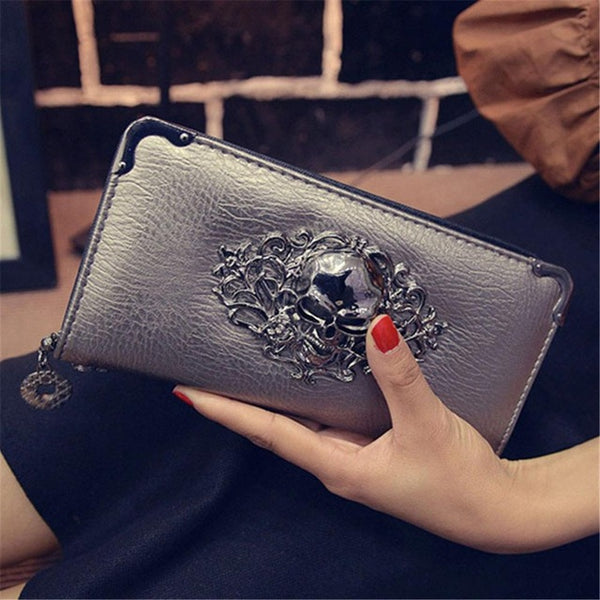 Silvery Skull Wallet