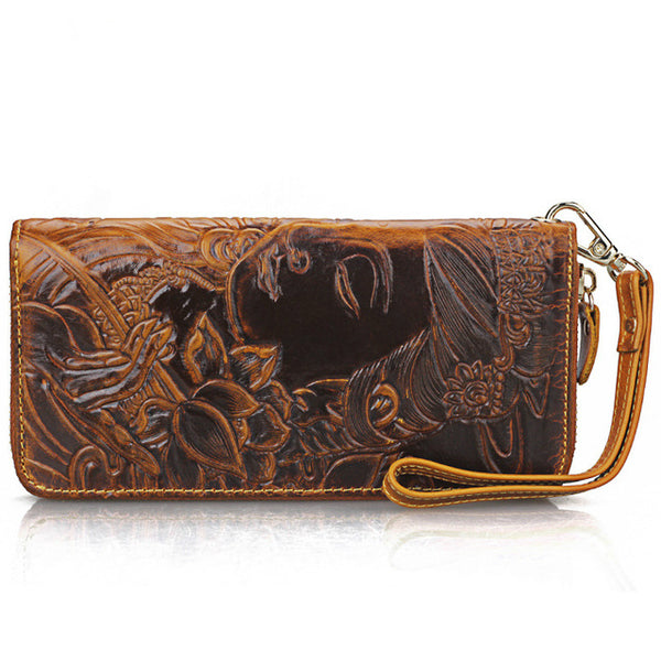 Genuine Leather Flower Pattern